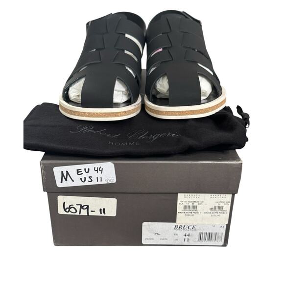 NIB! Robert Clergerie Men's Bruce Matte Finish Leather Sandals - Size 11 - Picture 10 of 11